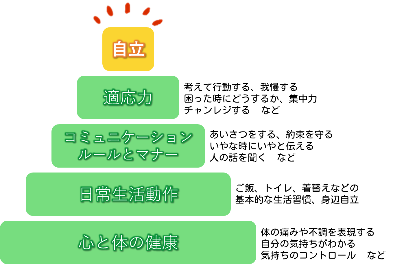 にわとこの自立ピラミッド